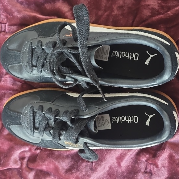 PUMA Palermo Sneakers, Color Puma Black-Feather Gray-Gum, Retail $85.00 USD - Picture 5 of 16